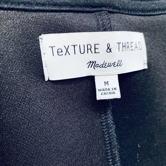 MADEWELL — (Medium) Texture & Thread Long-Sleeve Side-Tie Dress - Picture 3 of 5